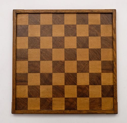 Good Victorian Wooden Chess Board - circa 1890