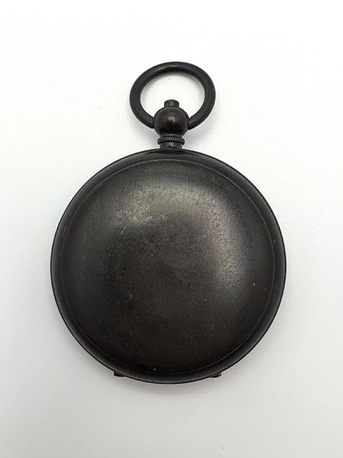 古董英国黑漆黄铜指南针 - 1915 年