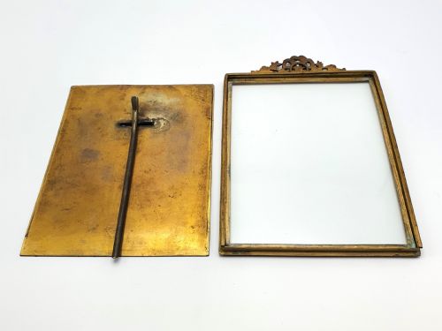 Handsome Antique English Gilt Brass Photo Frame - circa 1900