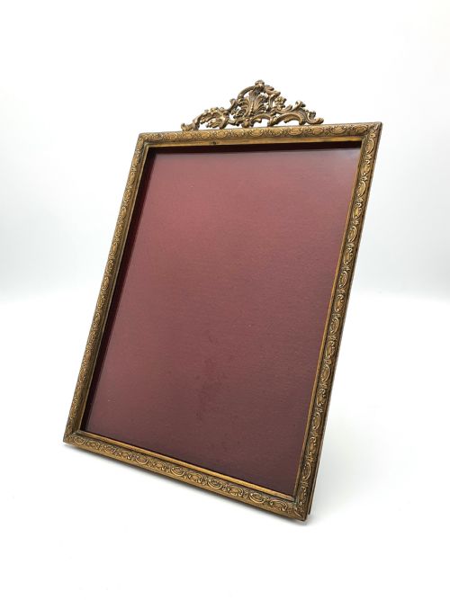 Large Antique English Gilt Brass Photo Frame - circa 1900
