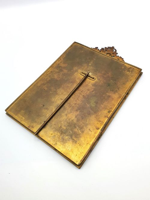 Large Antique English Gilt Brass Photo Frame - circa 1900