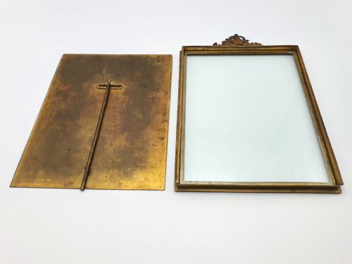 Large Antique English Gilt Brass Photo Frame - circa 1900