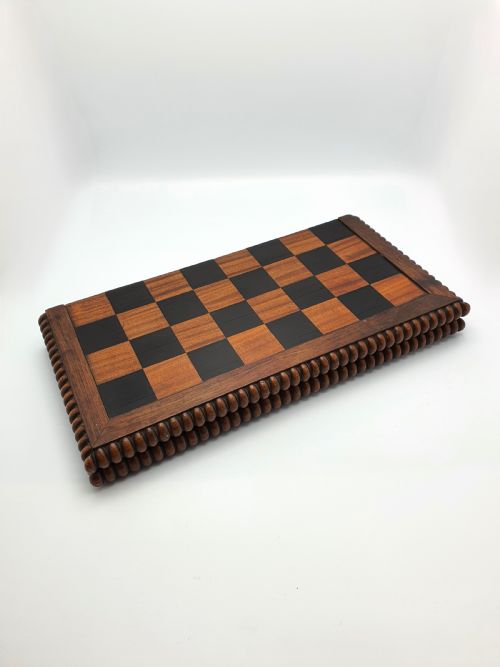 Superb Antique Victorian Folding Chessboard - circa 1870