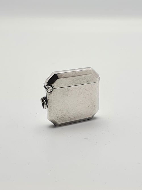 Unusual Antique Silver Vesta Case - 1922