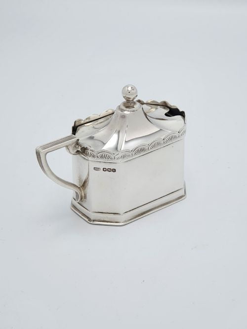 Lovely Art Deco Silver Mustard Pot - 1927
