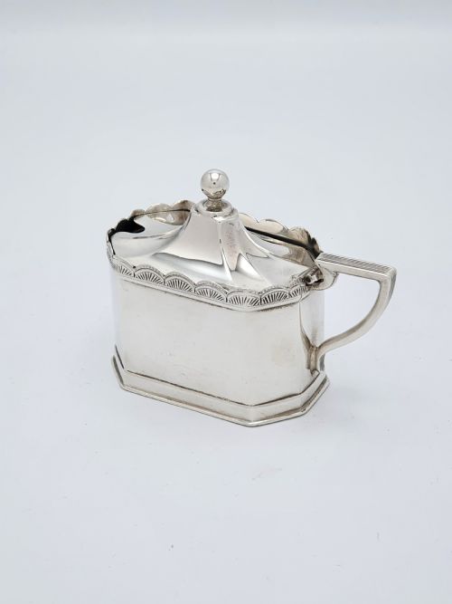 Lovely Art Deco Silver Mustard Pot - 1927