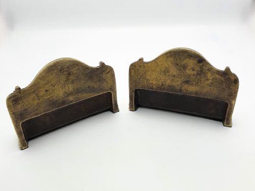 Unusual Pair of Windsor Castle Brass Bookends - circa 1905