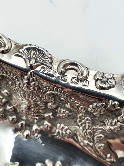 Superb Antique Edwardian Solid Silver Serving Dish - 1908