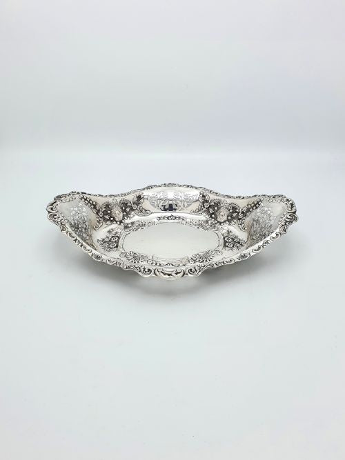 Superb Antique Edwardian Solid Silver Serving Dish - 1908