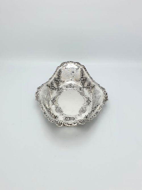 Superb Antique Edwardian Solid Silver Serving Dish - 1908