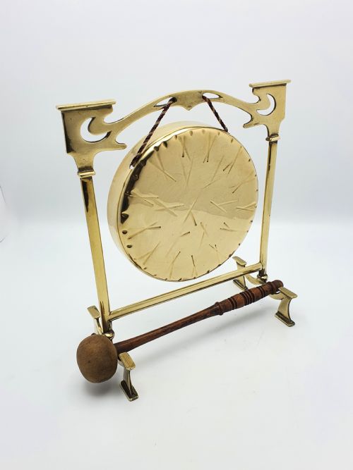 Lovely Edwardian Brass Dinner Gong - circa 1905