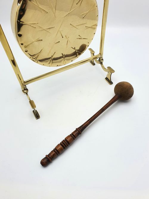 Lovely Edwardian Brass Dinner Gong - circa 1905