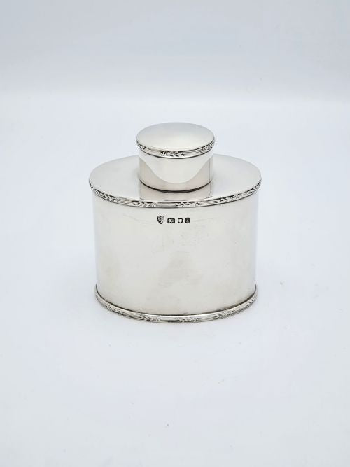 Good Silver Tea Caddy - London 1924