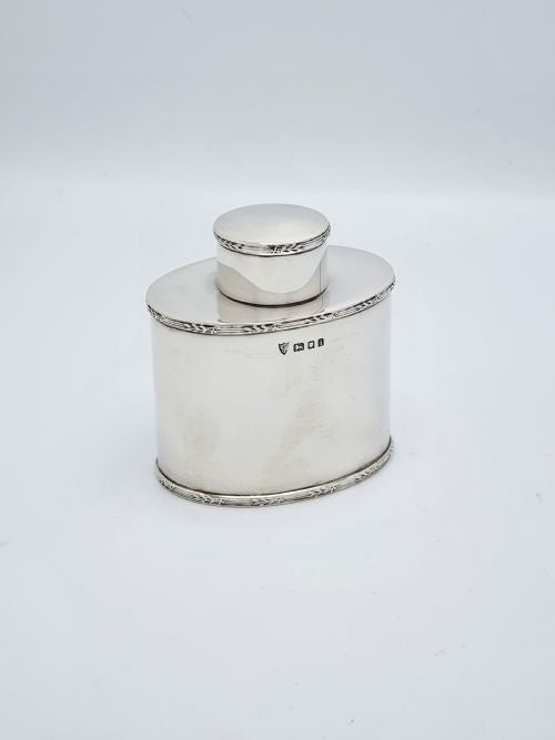 Good Silver Tea Caddy - London 1924