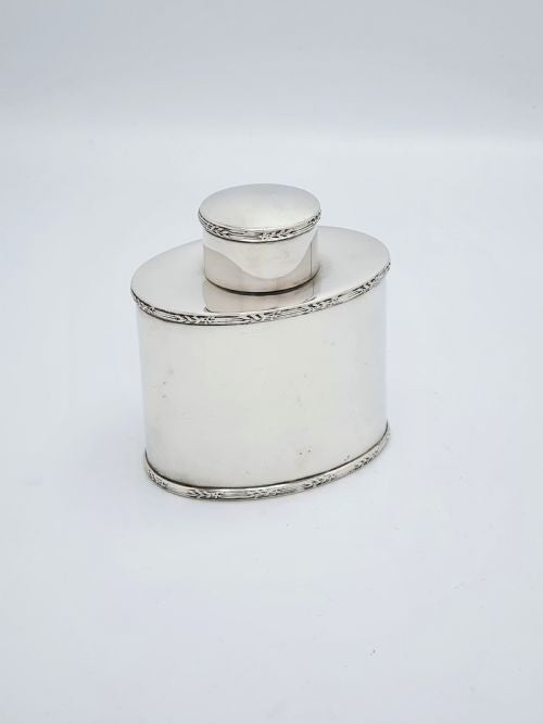 Good Silver Tea Caddy - London 1924