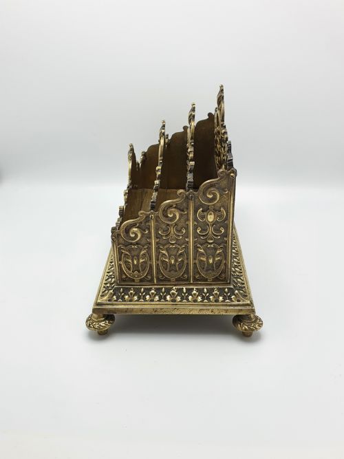 Grand Victorian Brass Letter/Document Rack - circa 1880