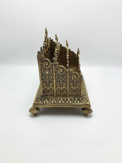 Grand Victorian Brass Letter/Document Rack - circa 1880