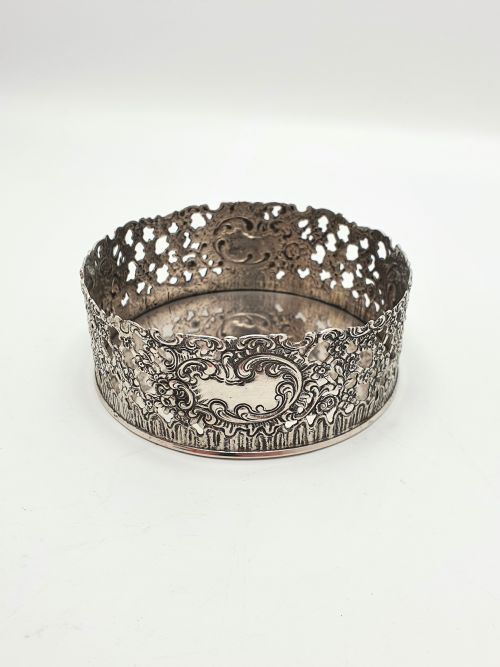 Fabulous Continental Silver Wine Coaster - circa 1900