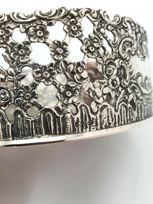 Fabulous Continental Silver Wine Coaster - circa 1900