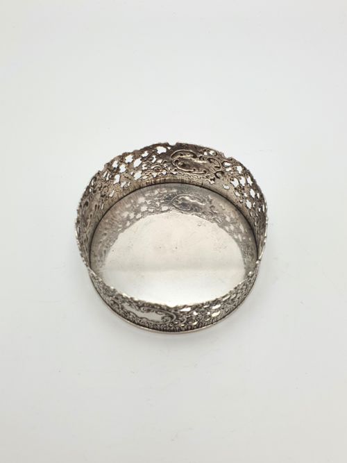 Fabulous Continental Silver Wine Coaster - circa 1900