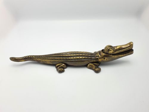 Nice Large Metal Crocodile Nutcracker - circa 1920
