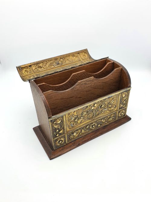 Good English Art Nouveau Edwardian Document Box - circa 1905