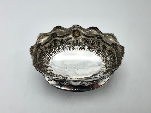 Nice Victorian Oval Silver Bowl - 1884