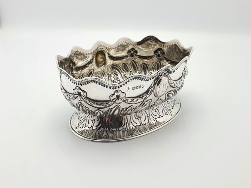 Nice Victorian Oval Silver Bowl - 1884