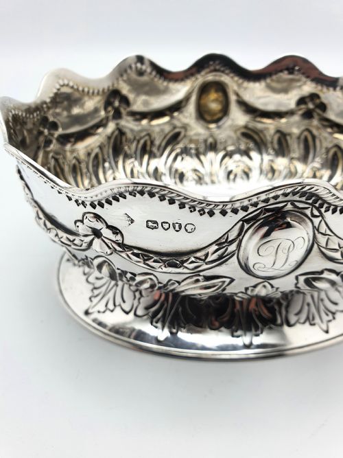 Nice Victorian Oval Silver Bowl - 1884
