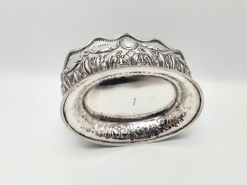 Nice Victorian Oval Silver Bowl - 1884