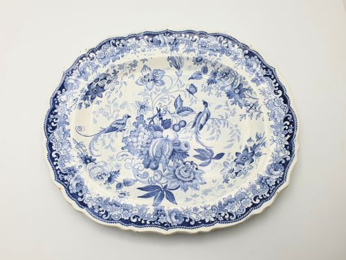 Good Victorian Blue and White China Platter - circa 1860