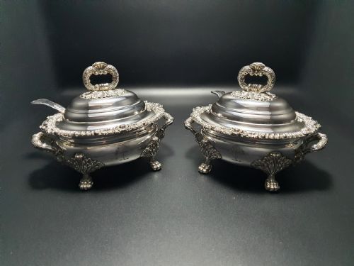Fabulous Pair of Victorian Sauce Tureens - circa 1840