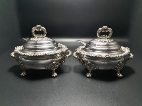 Fabulous Pair of Victorian Sauce Tureens - circa 1840