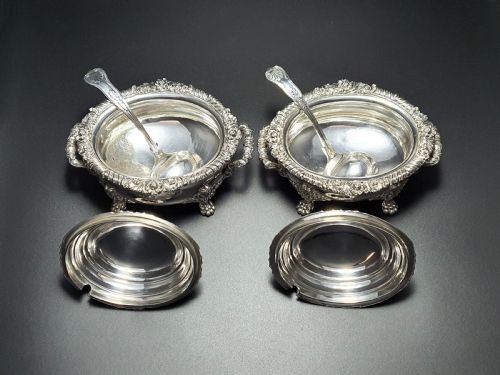 Fabulous Pair of Victorian Sauce Tureens - circa 1840