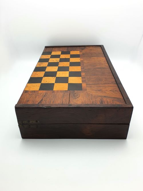 Victorian Chess and Backgammon Games Box - circa 1850