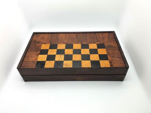 Victorian Chess and Backgammon Games Box - circa 1850