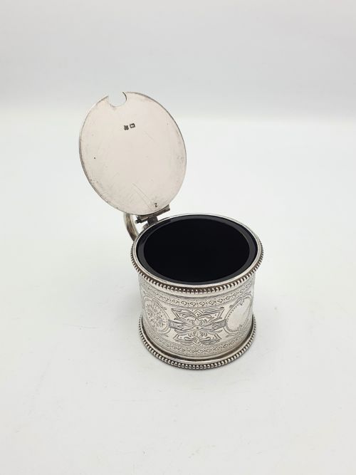 Beautiful Victorian Silver Mustard Pot - Sheffield 1875