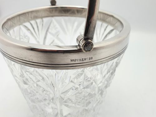 Art Deco Mappin & Webb Cut Glass Ice Bucket - circa 1930