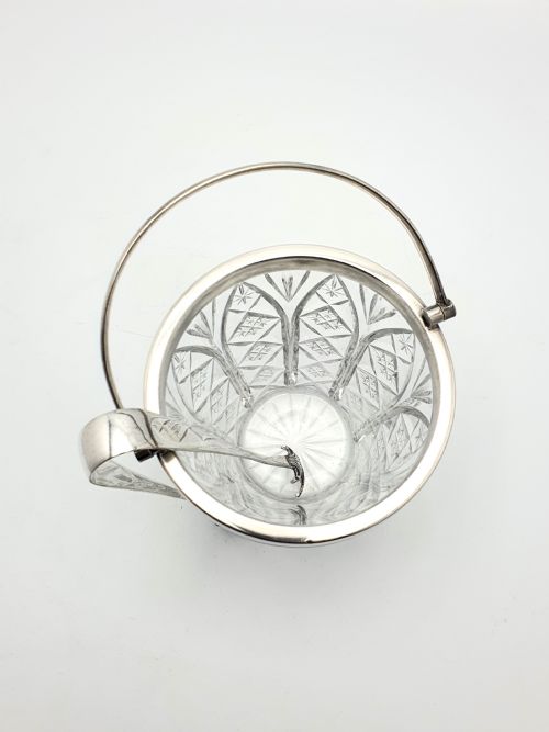 Art Deco Mappin & Webb Cut Glass Ice Bucket - circa 1930