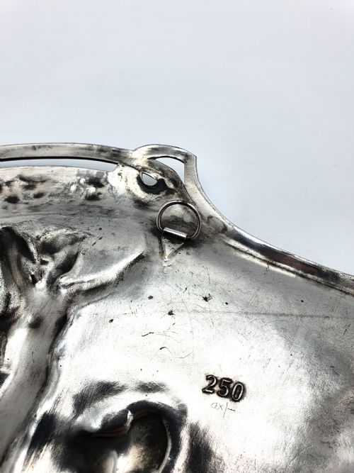 Beautiful Oval Art Nouveau WMF Pewter Plaque - circa 1900