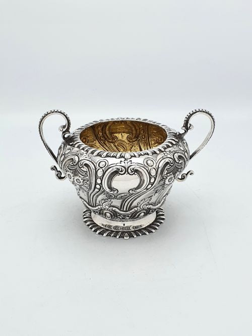 Fabulous Victorian Embossed Three-Piece Silver-Plated Tea Set - 1888