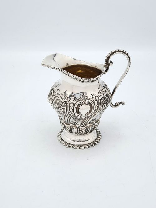 Fabulous Victorian Embossed Three-Piece Silver-Plated Tea Set - 1888