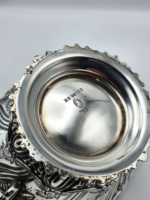 Fabulous Victorian Embossed Three-Piece Silver-Plated Tea Set - 1888