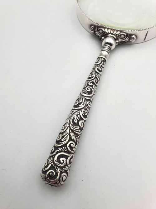 Nice Large Silver Handled Magnifying Glass - 1914