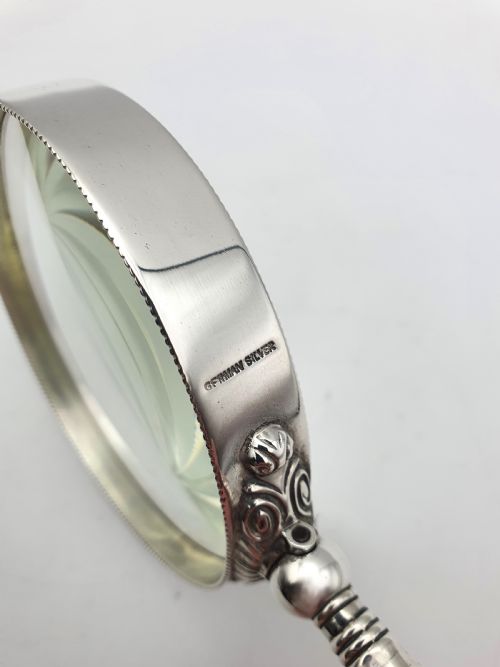 Nice Large Silver Handled Magnifying Glass - 1914