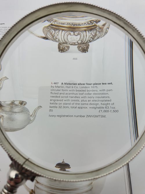 Nice Large Silver Handled Magnifying Glass - 1914